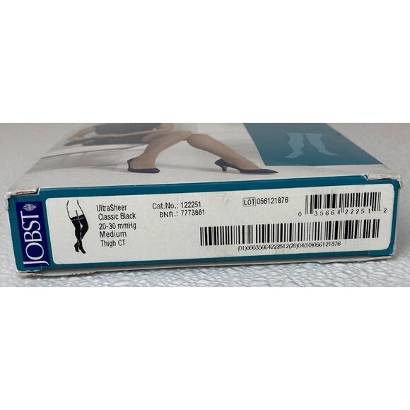 Jobst 20-30mmHg Ultra Sheer Thigh High Medical Compression Pair (2) Stockings M - Picture 5 of 9